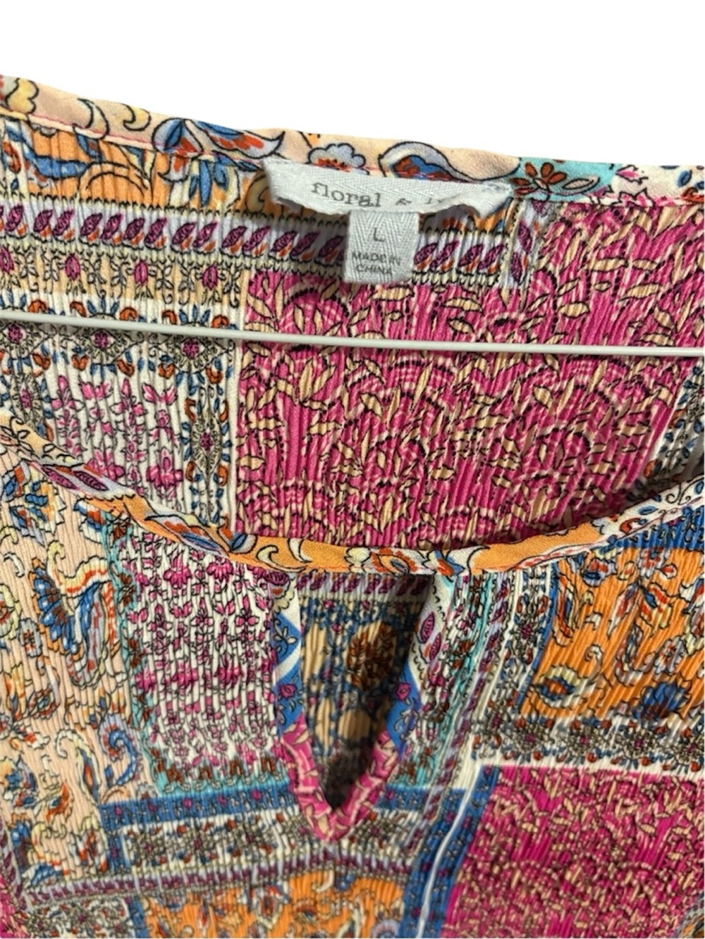 Bohemian Patchwork Peasant Blouse - Picture 4 of 5